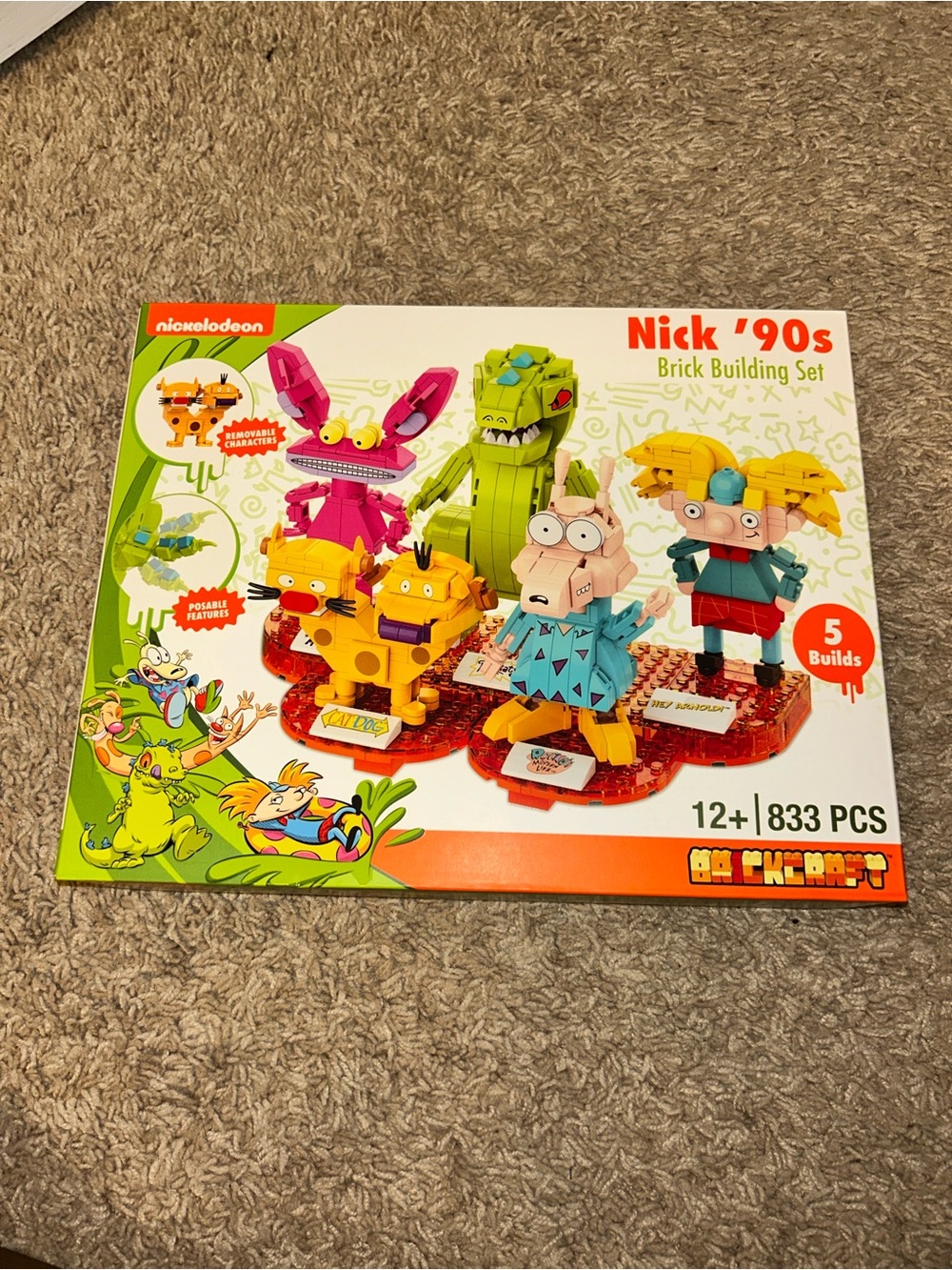 Brickcraft- Nick '90s Brick Building Set - Multicolor Kids Toy (833 PCS)